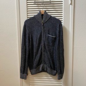 Billy Reid Marled Bomber Cardigan Jacket